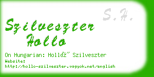 szilveszter hollo business card